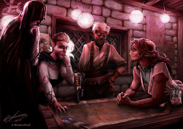 B'O'Hellim, o&d by Micah, Pit, o&d by Nikos K., Tig'wel, o&d by Rory O.Tolfos, character owned & designed by me.