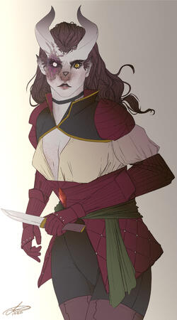 Cipher, character owned & designed by Reyice.art on Instagram